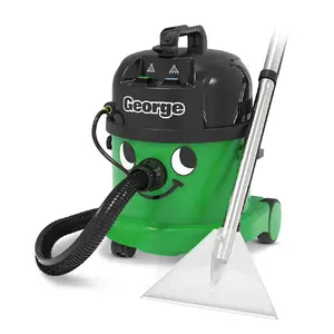 Cilindra putekļusūcējs Numatic George GVE370 Sausā un mitrā tīrīšana 1000 W Kombi Putekļu tvertne 9 L Mājas Paklājs Cieta grīda Melns Zaļš