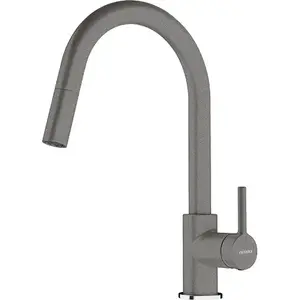 Kitchen faucet Franke Lina 115.0626.057 with pull-out hose, stone gray