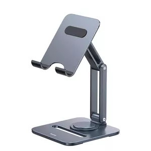 Подставка для планшета Baseus B10431801811-00 — металл, серый, высота 220 мм, наклон 0–30°, поворот 360°
