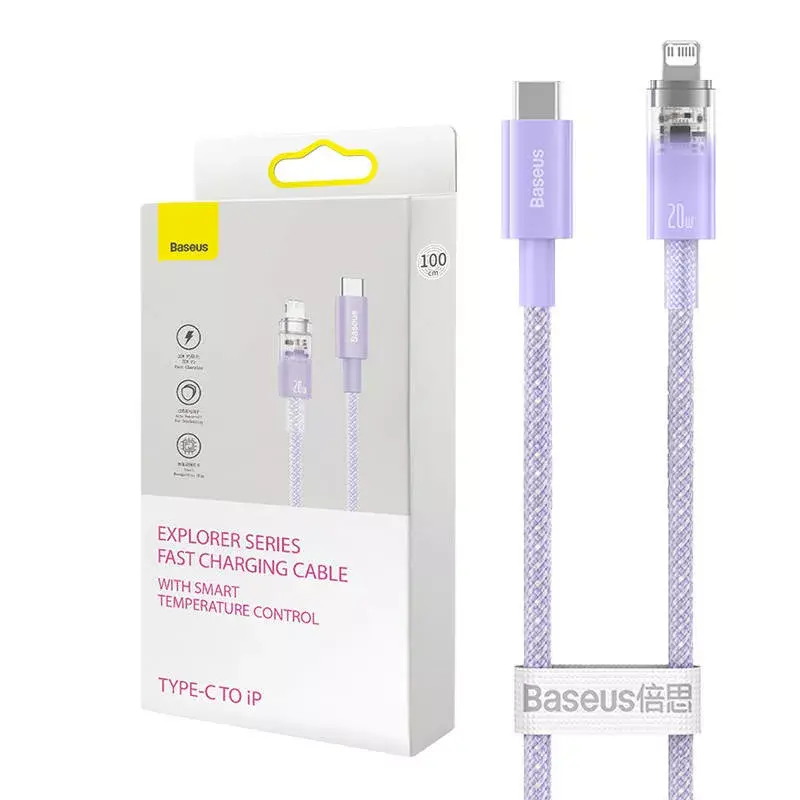 Baseus ātrās uzlādes kabelis USB-C uz Lightning 2m, 20W Photo 3