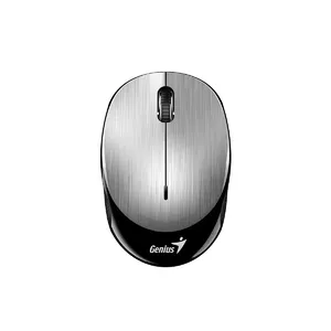 Мышь Genius NX-9000BT — амбидекстрная Bluetooth, BlueEye 1200 DPI, 3 кнопки, колесо, на батарейках, чёрно‑серебристая