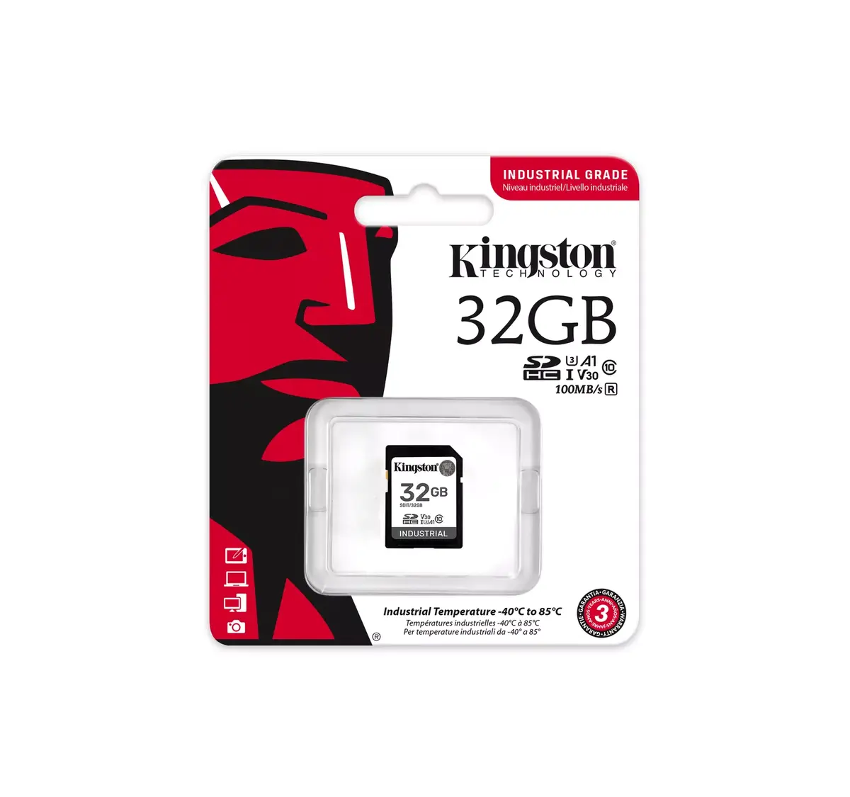 Флеш-память Kingston Technology 32ГБ SDHC Industrial pSLC Photo 3
