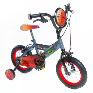Bērnu velosipēds HUFFY 22381W 12", tērauda rāmis, piepūšamie 12" riteņi, priekšējie un aizmugurējie kalibrveida bremzes, palīgriteņi, regulējams sēdeklis