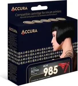 Ink cartridge Accura LC985M compatible for Brother printers, magenta