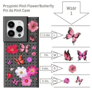 Vairoga komplekts Pinit priekš iPhone 14 Plus / 15 Plus — melns ar rakstu