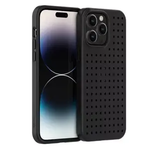 Pinit protective case set for iPhone 14 Pro Max 6.7" — black with black pattern