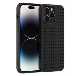 Vāciņu komplekts Pinit priekš iPhone 14 Pro 6.1, melns ar rakstu, aizsargvāciņš un piederumi