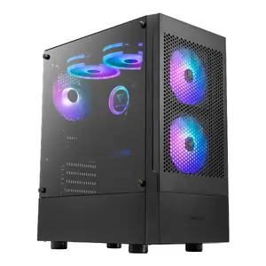 GAMDIAS Talos E3 MESH Midi Tower White PC Case with ATX Support, Tempered Glass, and USB Ports