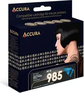 Ink cartridge Accura compatible for Brother LC985C cyan