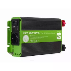 Автомобильный инвертор Gembird EG-PWC-PS500-01 с чистой синусоидой 12В в 230В 500Вт
