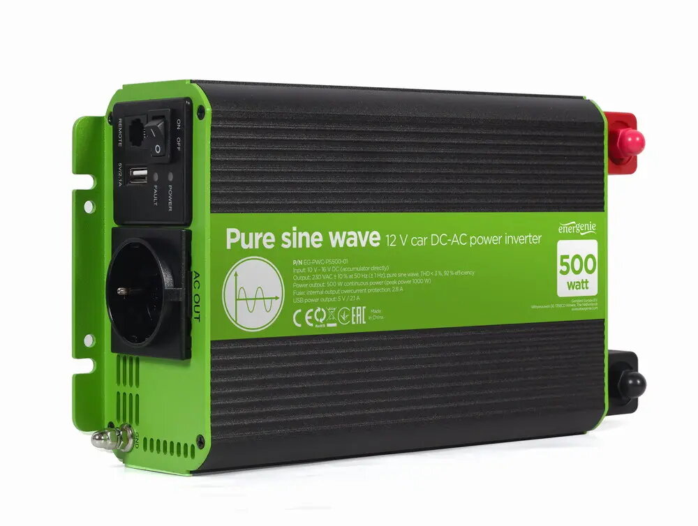 Auto invertors Gembird EG-PWC-PS500-01 500 W