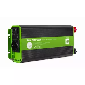 EnerGenie EG-PWC-PS1000-01 Pure Sine Wave Car Inverter 1000W 12V to 230V