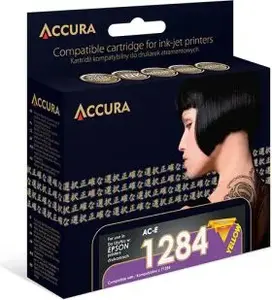 Ink cartridge Accura T1284 Yellow compatible for Epson, yellow ink, replacement for Epson T1284
