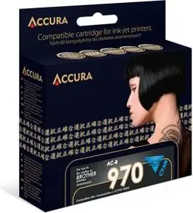 Ink Cartridge Accura compatible with Brother LC970/LC1000C, replaceable color cartridge