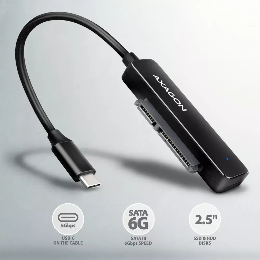 Adapteris Axagon ADSA-FP2C USB-C 5Gbps - SATA 6G Photo 2