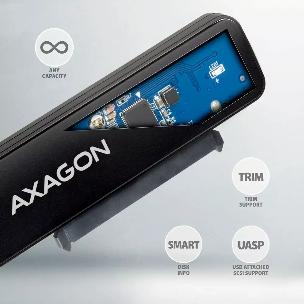 Adapteris Axagon ADSA-FP2C USB-C 5Gbps - SATA 6G Photo 5