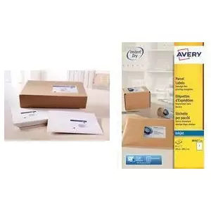 Этикетка для отправлений AVERY J8167-15 — белая самоклеящаяся 199,6 x 289,1 мм, закруглённые углы
