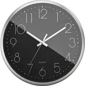 Wall Quartz Clock Mebus 12910, Silent Sweep, Battery Operated