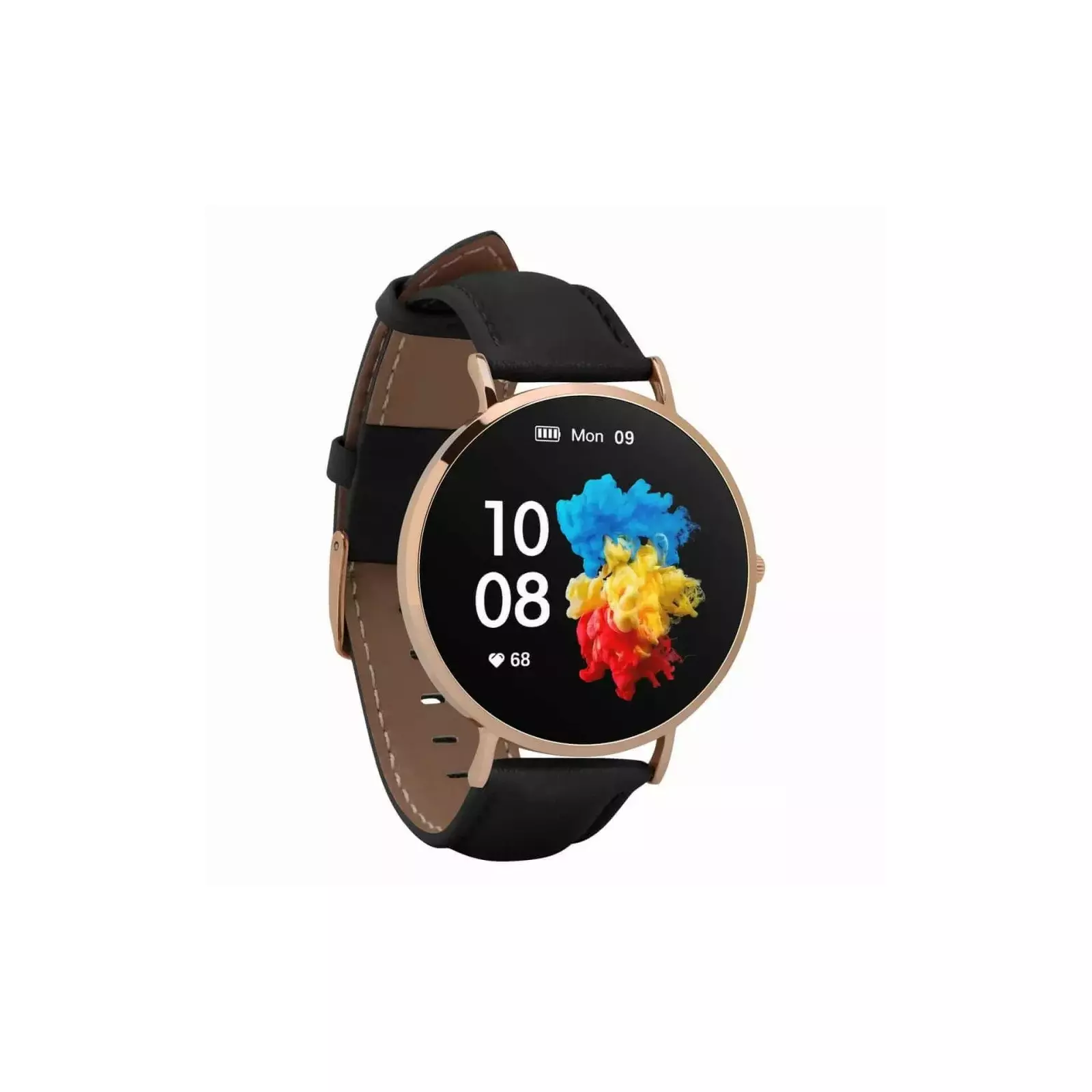 Smartwatch Garett Verona gold-black leth 5904238485477