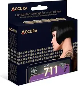 Ink cartridge Accura T0711 compatible for Epson — black, model AC-E711B