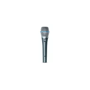 Studijas kondensatora mikrofons Shure BETA 87A — superkardioīds, 50–20000 Hz, 52 V fantoms, vadu, melns
