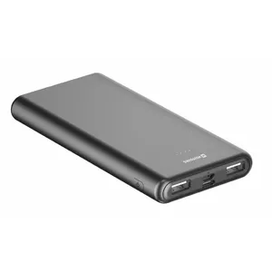 Power bank SWISSTEN 22013960 10000 mAh LiPo, 2× USB-A + 1× USB‑C, 10.5 W, Black