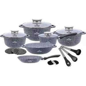 Zilner ZL-7060 17-Piece Marble Coated Cookware Set