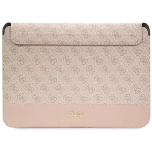 Чехол-слив GUESS GUCS14PS4SGP для ноутбуков 14", розовый, 4G полоса, металлический логотип
