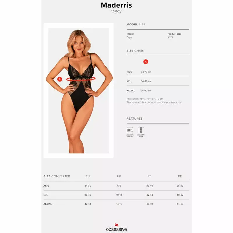 Teddijs Obsessive D-235705 melns M/L Photo 7