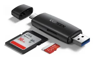 Ugreen CM304 Card Reader USB 3.0 Type-A/Type-C Black supporting SD and MicroSD memory cards with 5000 Mbit/s data transfer rate