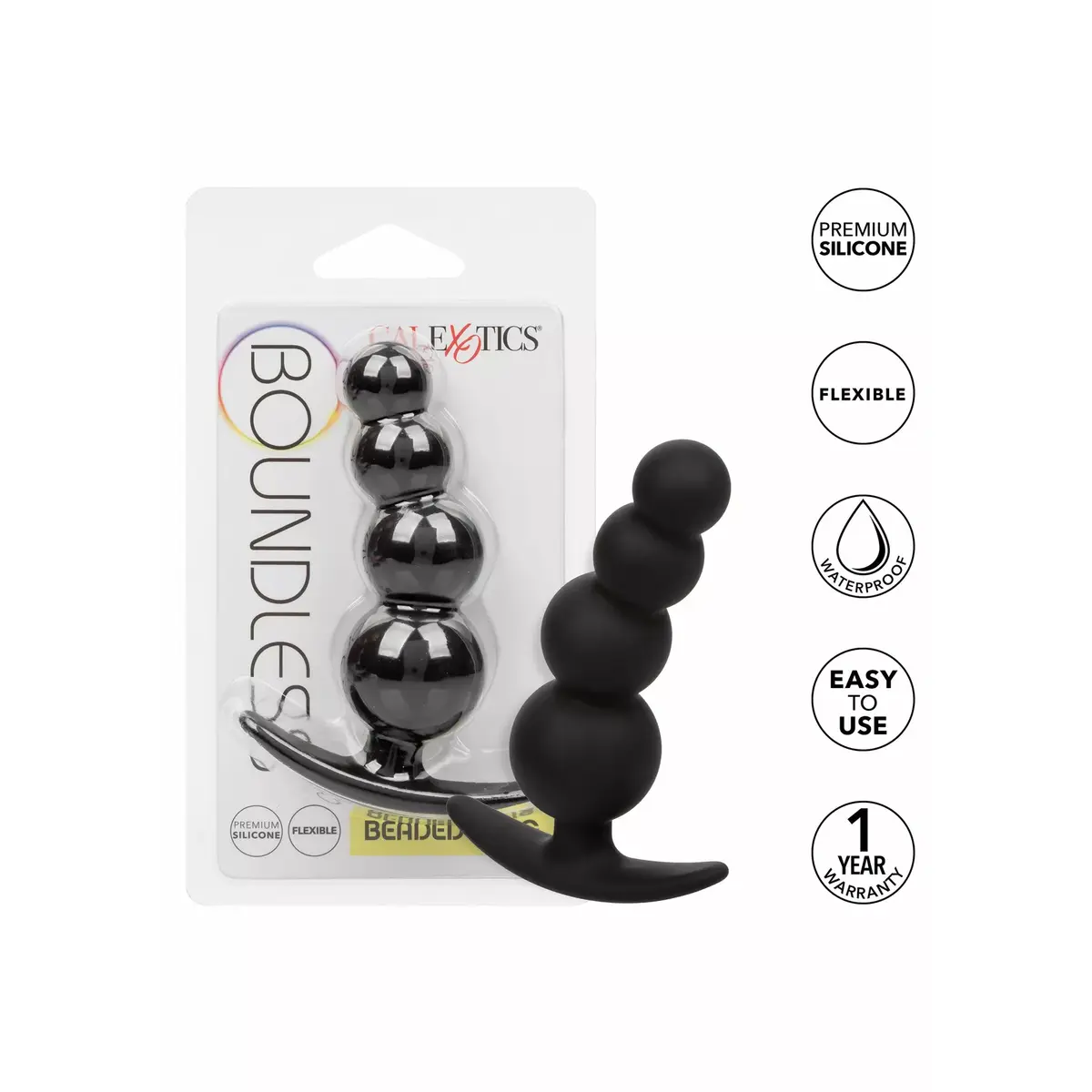 Anal beaded plug California Exotics Boundless Silicone Photo 17