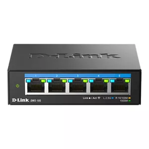 D-Link 5-Port 2.5G Multi-Gigabit Desktop Switch Unmanaged L2 5x2.5G Ports