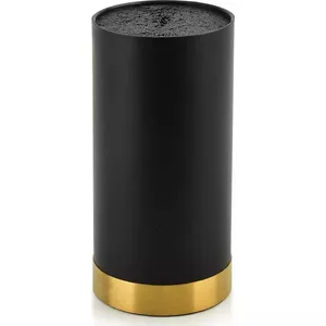 Nazžu statīvs Cookini BASIC KITCHEN, vertikāls, augstums 26 cm, diametrs 12,6 cm, melni‑zelts
