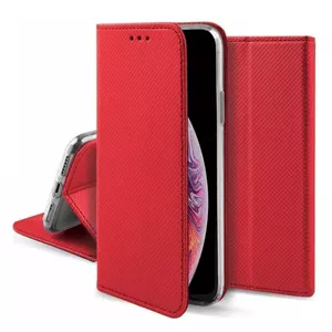 Книжка с магнитом для Xiaomi Redmi Note 12 4G от fusion accessories — тонкий красный чехол