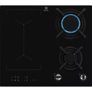 Induction-gas hob ELECTROLUX KDI641723K 800, 60 cm, 4 zones, touch control