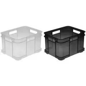 Storage box keeeper Euro-Box M bruno 16 L grey crystal-grey