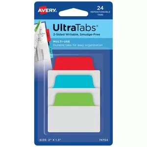 Avery Ultra Tabs Пустой бланк-разделитель Синий, Зеленый, Красный