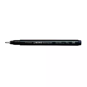 Finelainera pildspalva TOMBOW WS-EFL-H-06 — smalks melns gals, melns korpuss, 1 gab.