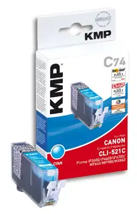 Tintes kasetne KMP C74 Cyan, saderīga ar 1510.0003, 1 gab.