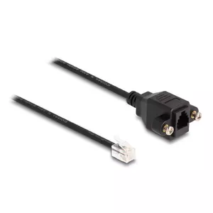 Кабель DeLOCK RJ10 штекер к RJ10 гнезду 30 см черный