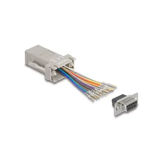 DeLOCK D-Sub 9 pin female to RJ50 female Assembly Kit серый