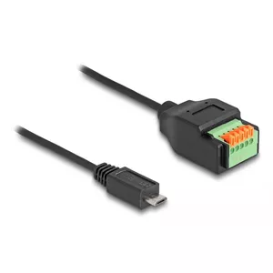 DeLOCK USB 2.0 Кабель Тип Micro-B male к адаптеру клеммной колодки 15 см
