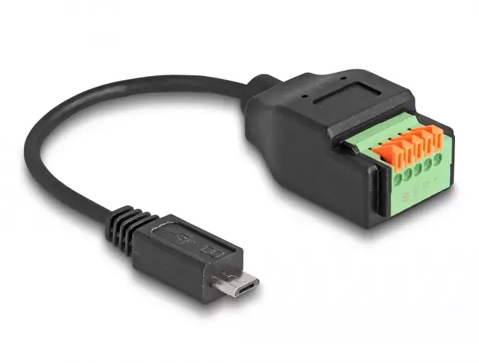 DeLOCK USB 2.0 Кабель Micro-B male к адаптеру клеммной колодки Photo 2