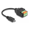 DeLOCK USB 2.0 Кабель Micro-B male к адаптеру клеммной колодки Photo 2