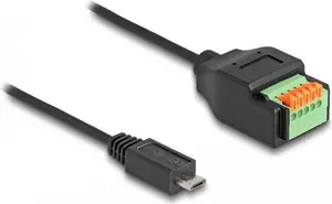 DeLOCK USB 2.0 Кабель Тип Micro-B male к адаптеру клеммной колодки 15 см