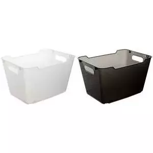 Контейнер для хранения keeeper Lotta 12,0 л Crystal Grey с ручками — пластиковый ящик для дома