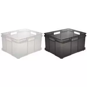 Storage box keeeper Euro-Box XXL 54L, bruno grey crystal-grey, sturdy plastic container