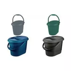 keeeper Биомусорное ведро Elsa Oval 13 л Eco‑Graphite — овальное кухонное компостное ведро 13 л