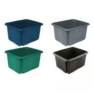 Коробка для хранения keeeper emil eco 24 л, графит, пластиковый контейнер для дома и хранения