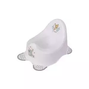 Детский горшок keeeper Adam Bambi Nordic‑white с рисунком и резиновыми ножками
